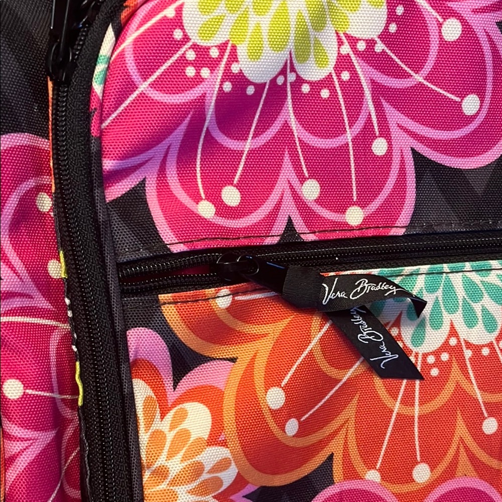 Vera Bradley Pink and Orange Backpack with Vibrant Floral Design - Picture 5 of 7